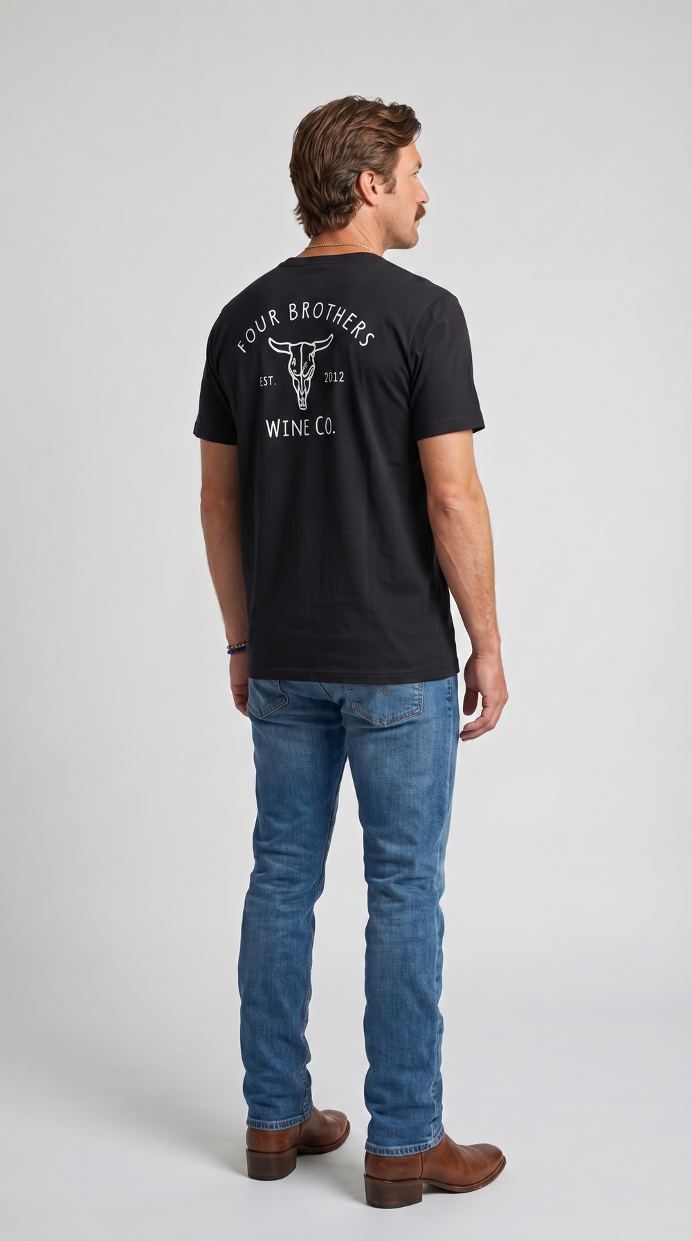 Four Brothers Cow Skull Tee
