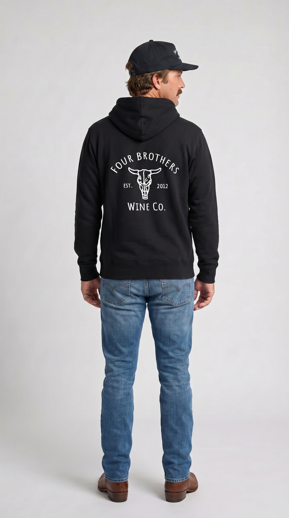 Four Brothers Cow Skull Hoodie